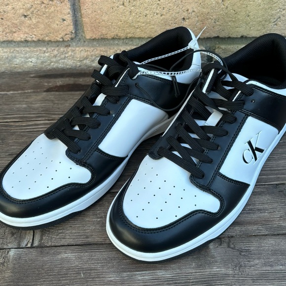 Calvin Klein Size 10.5 Men Low Cmdavery2-r  Sneakers Black/white New Without Box - Picture 3 of 14